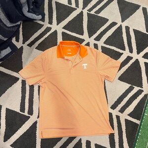 Cutter & Buck Orange Striped Polo Shirt